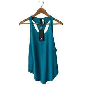 Adidas Racerback Athletic Turquoise Tank Top, New with Tags